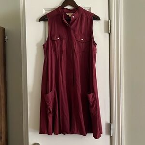Burgundy Hope & Harlow Pocket Dress